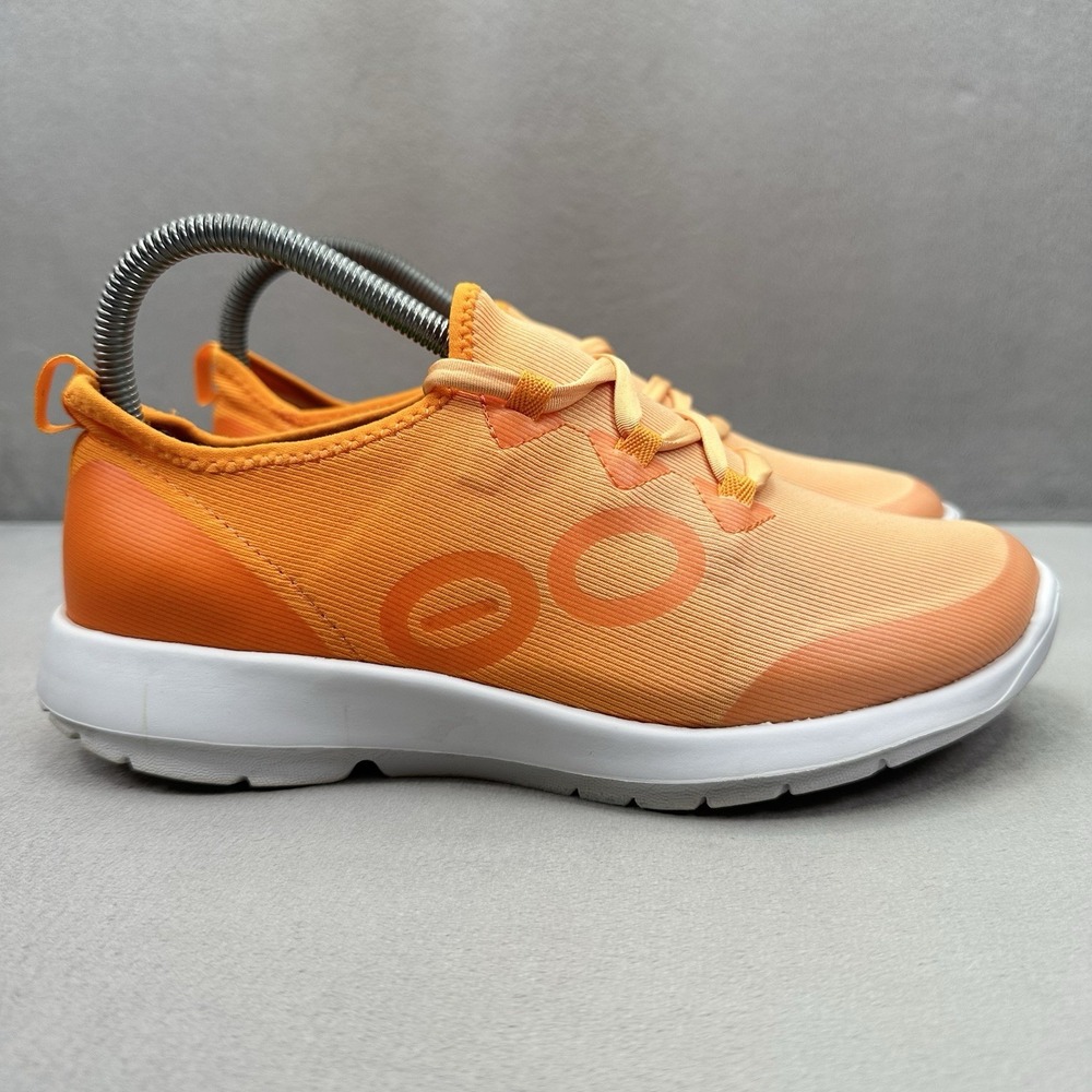 OOFOS OOmg Sport LS Womens Size 8.5 Shoes Orange Glow Recovery Comfort Sneakers